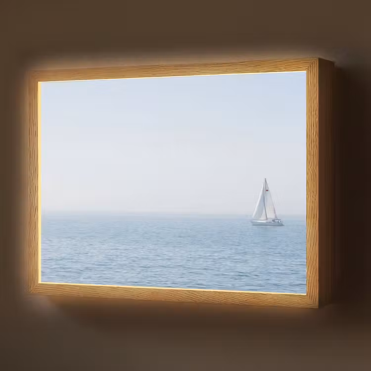 Horizon - Zeilboot - Zee Light Box met batterij (Wandlamp) middel -z3d_website