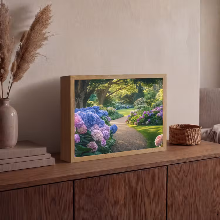 Hortensia- Park - Pad Light Box met batterij (Wandlamp) middel -sfeer2