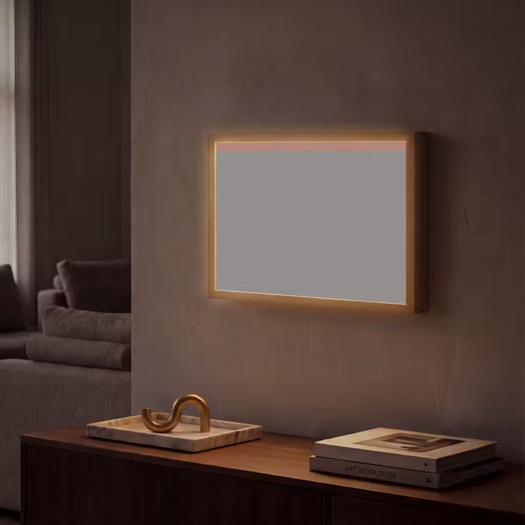 Illustratie - Vogels - Abstract - Roze Light Box met batterij (Wandlamp) middel -sfeer1