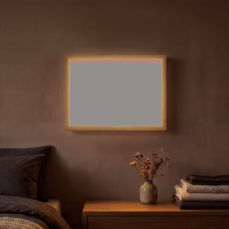 Illustratie - Vogels - Abstract - Roze Light Box met batterij (Wandlamp) middel -sfeer4