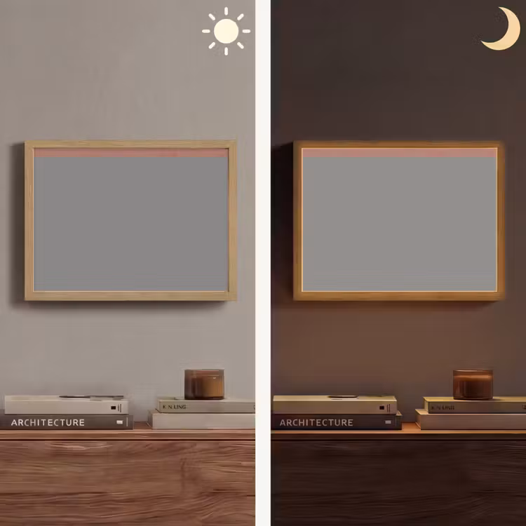 Illustratie - Vogels - Abstract - Roze Light Box met batterij (Wandlamp) middel -sfeer3