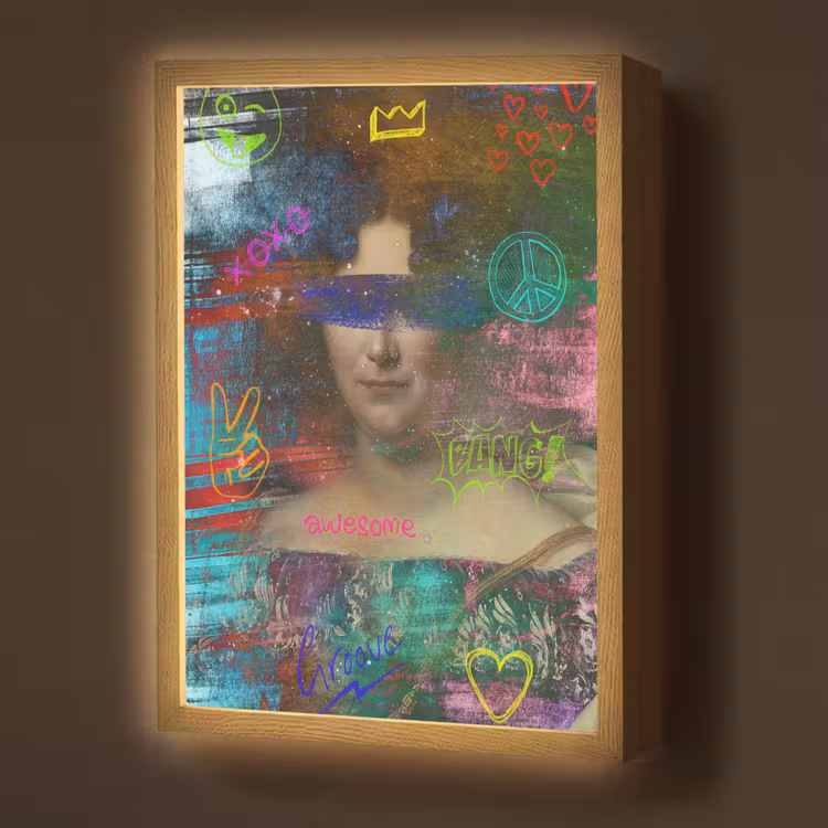 Johanna Henriette Engelen - Dubois Drahonet - Graffiti Light Box met batterij (Wandlamp) middel -z3d_website