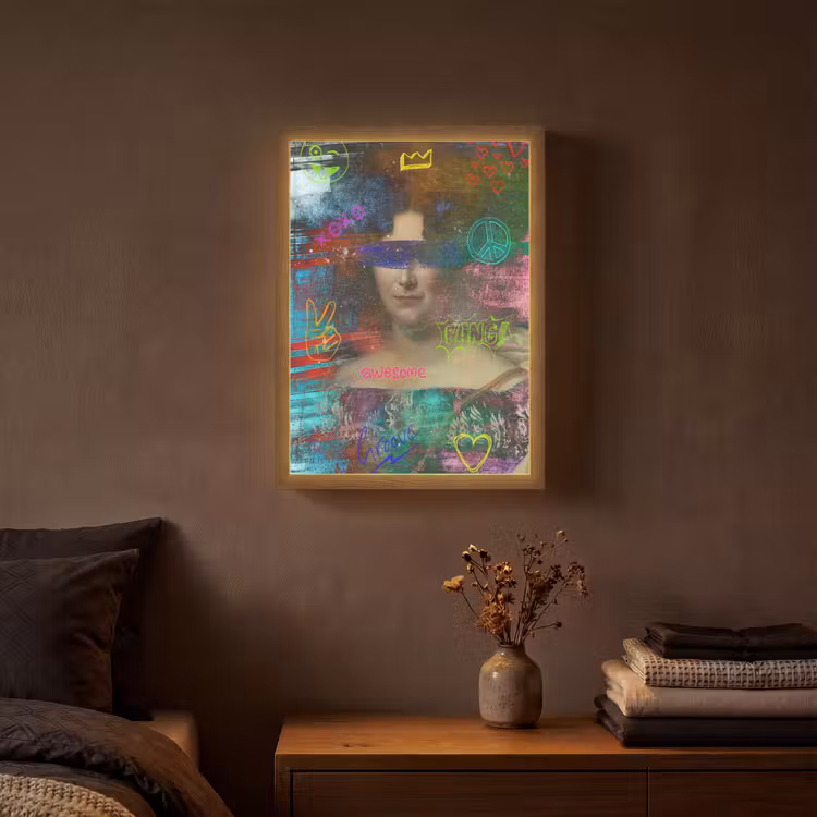 Johanna Henriette Engelen - Dubois Drahonet - Graffiti Light Box met batterij (Wandlamp) middel -sfeer4
