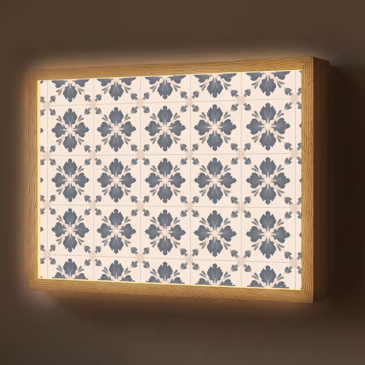 Bladvorm - Klassiek - Kleurrijk Light Box met batterij (Wandlamp) middel 907 -z3d_website