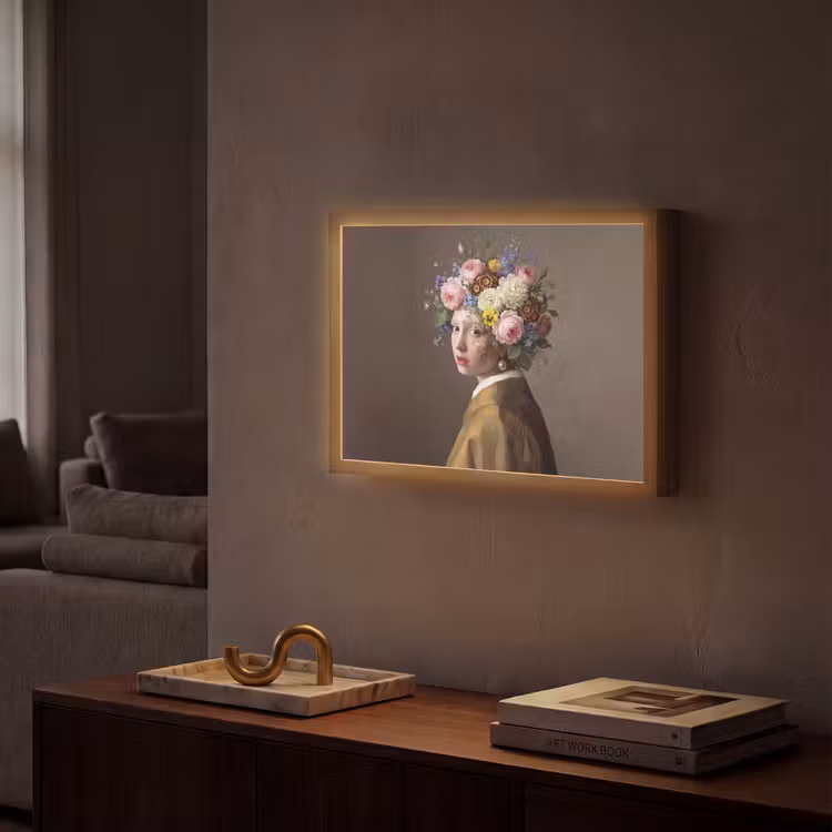 Meesterwerk -  Modern - Kleurrijk Light Box met batterij (Wandlamp) middel -sfeer1