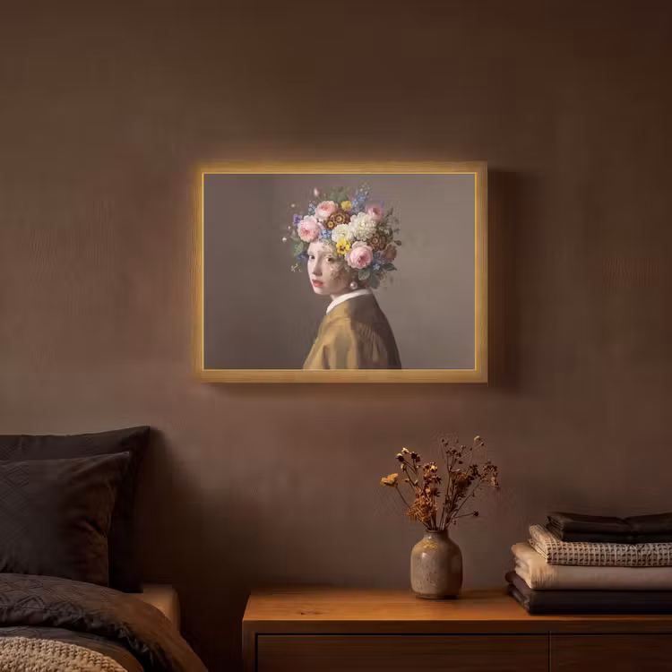 Meesterwerk -  Modern - Kleurrijk Light Box met batterij (Wandlamp) middel -sfeer4