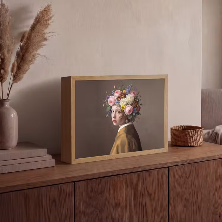 Meesterwerk -  Modern - Kleurrijk Light Box met batterij (Wandlamp) middel -sfeer2