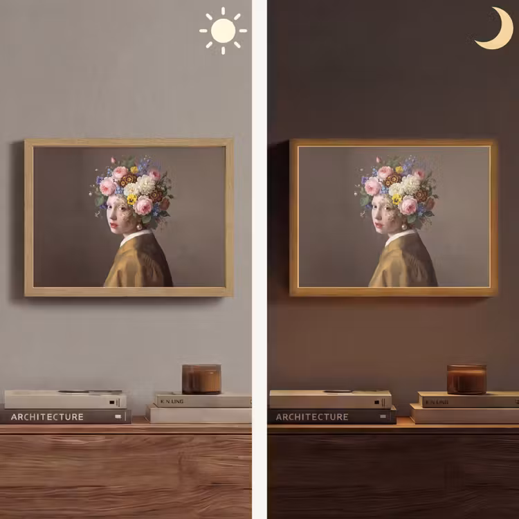 Meesterwerk -  Modern - Kleurrijk Light Box met batterij (Wandlamp) middel -sfeer3