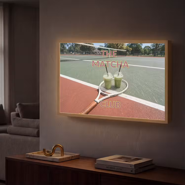Matcha Club - Tennis - Matcha Light Box met batterij (Wandlamp) middel -sfeer1