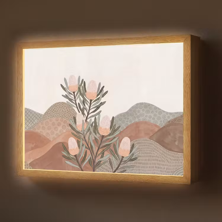 Modern - Heuvels - Terracotta Light Box met batterij (Wandlamp) middel -z3d_website
