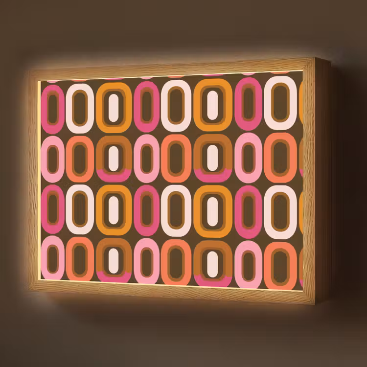 Modern - Retro - Kleurrijk Light Box met batterij (Wandlamp) middel 907 -z3d_website