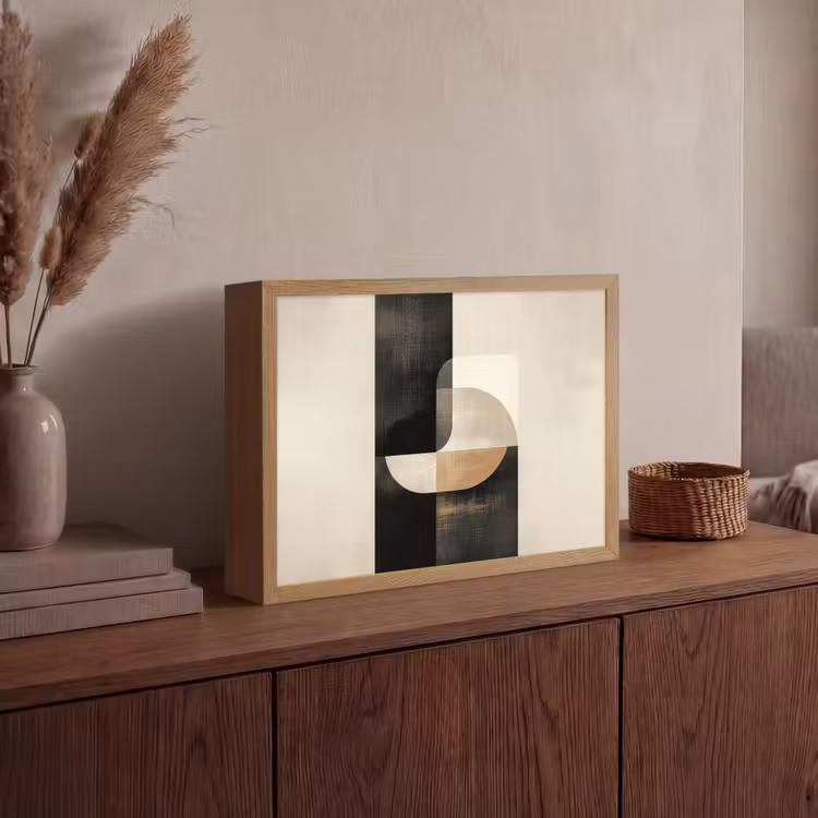 Modern - Vierkant - Vormen Light Box met batterij (Wandlamp) middel -sfeer2