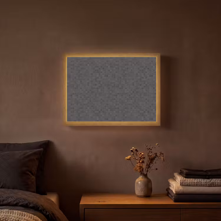 Mozaïek - Patroon - Zwart Light Box met batterij (Wandlamp) middel 907 -sfeer4