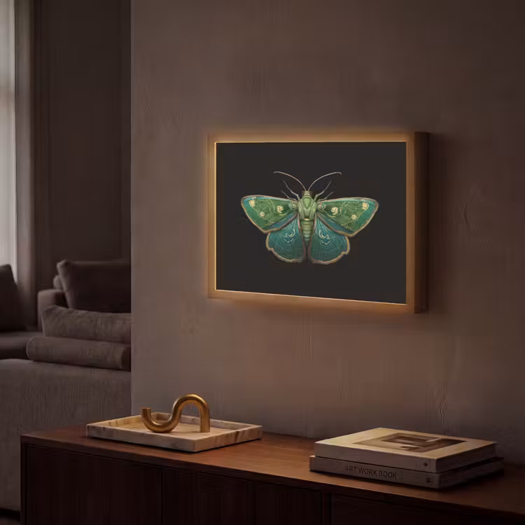 Mot - Levendig - Groen Light Box met batterij (Wandlamp) middel -sfeer1