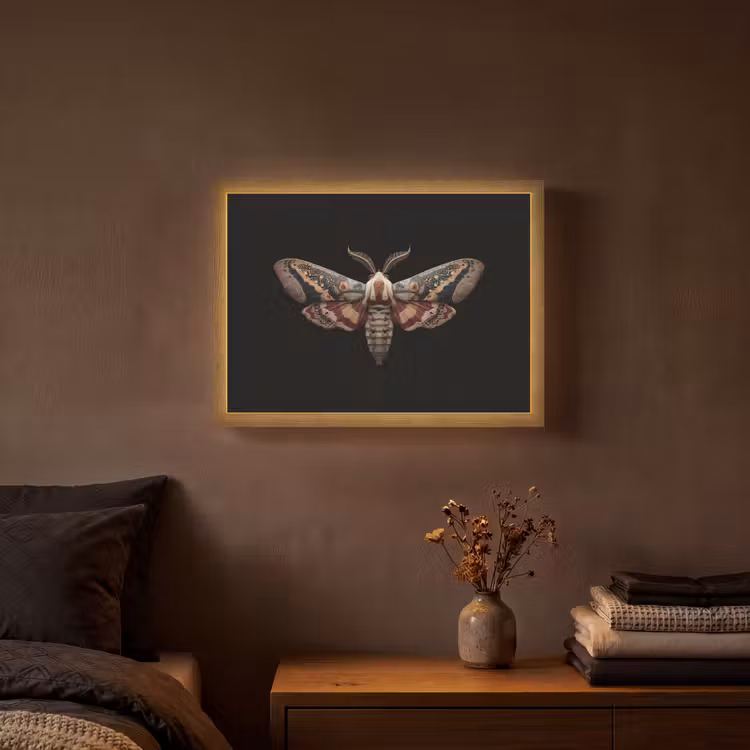 Mot - Oosterse patronen - Sierlijk Light Box met batterij (Wandlamp) middel -sfeer4
