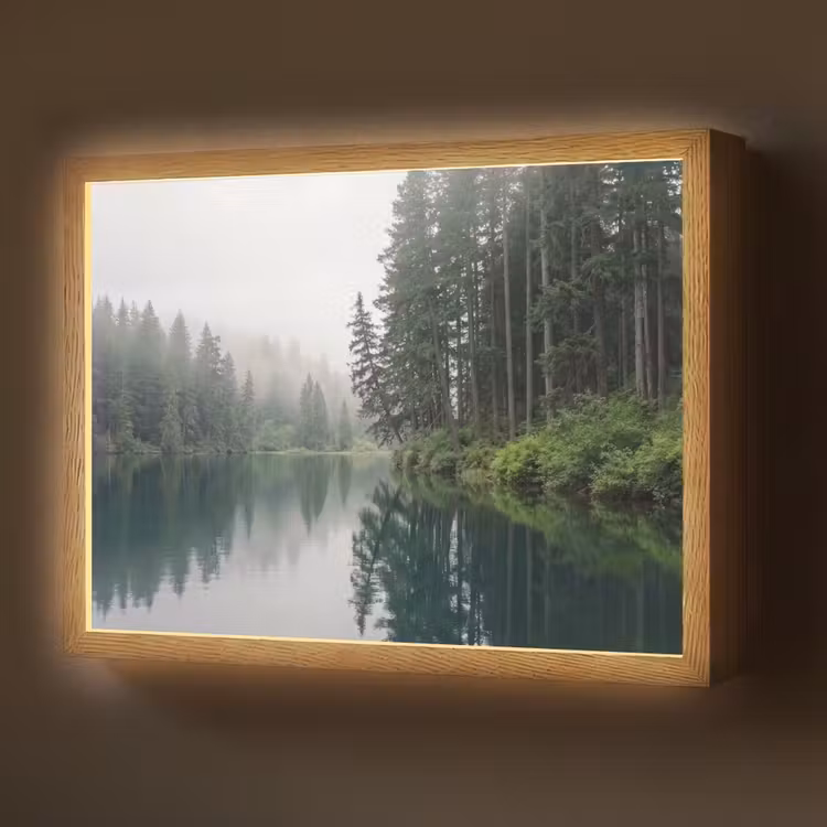 Bergen - Meer - Bos Light Box met batterij (Wandlamp) middel -z3d_website