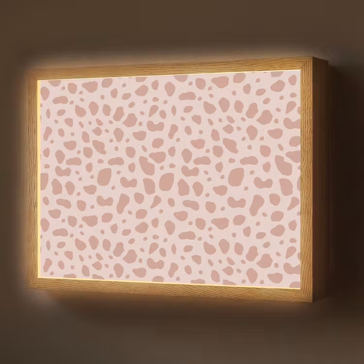 Nude - Luipaard - Tinten Light Box met batterij (Wandlamp) middel 907 -z3d_website