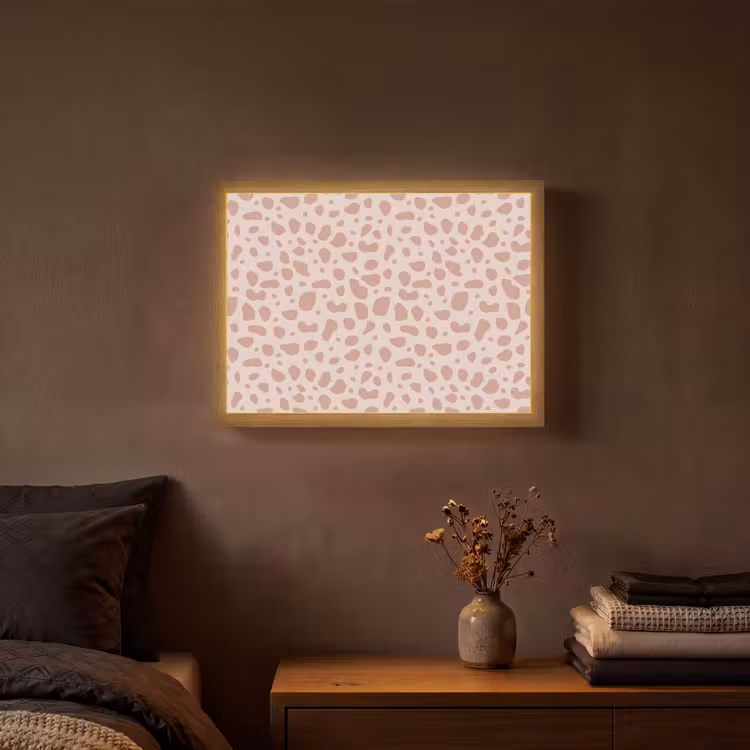 Nude - Luipaard - Tinten Light Box met batterij (Wandlamp) middel 907 -sfeer4