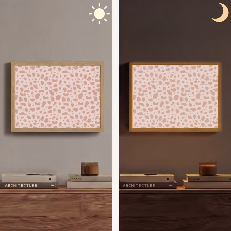 Nude - Luipaard - Tinten Light Box met batterij (Wandlamp) middel 907 -sfeer3