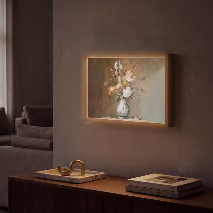 Oude meesters - Bloemen - Balthasar van der Ast Light Box met batterij (Wandlamp) middel -sfeer1