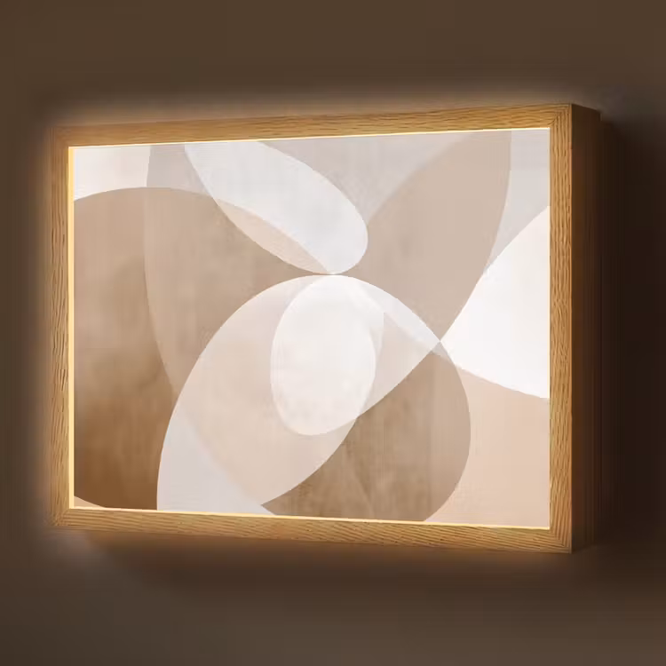 Ovale vormen - Transparant - Zachte overgang Light Box met batterij (Wandlamp) middel -z3d_website
