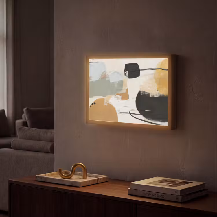Paint - Abstract - Kleuren Light Box met batterij (Wandlamp) middel -sfeer1