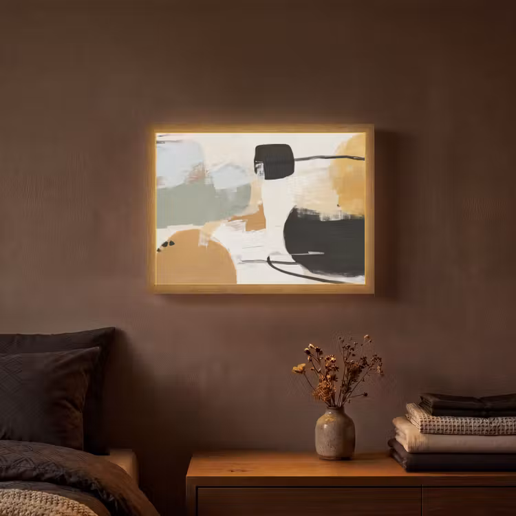 Paint - Abstract - Kleuren Light Box met batterij (Wandlamp) middel -sfeer4