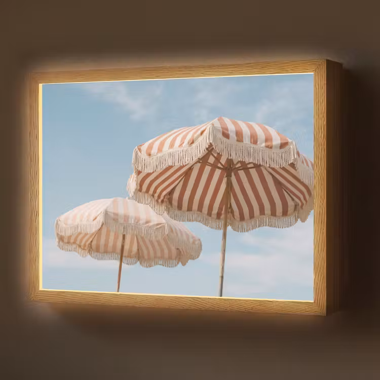 Parasol - Lucht - Rood Light Box met batterij (Wandlamp) middel -z3d_website