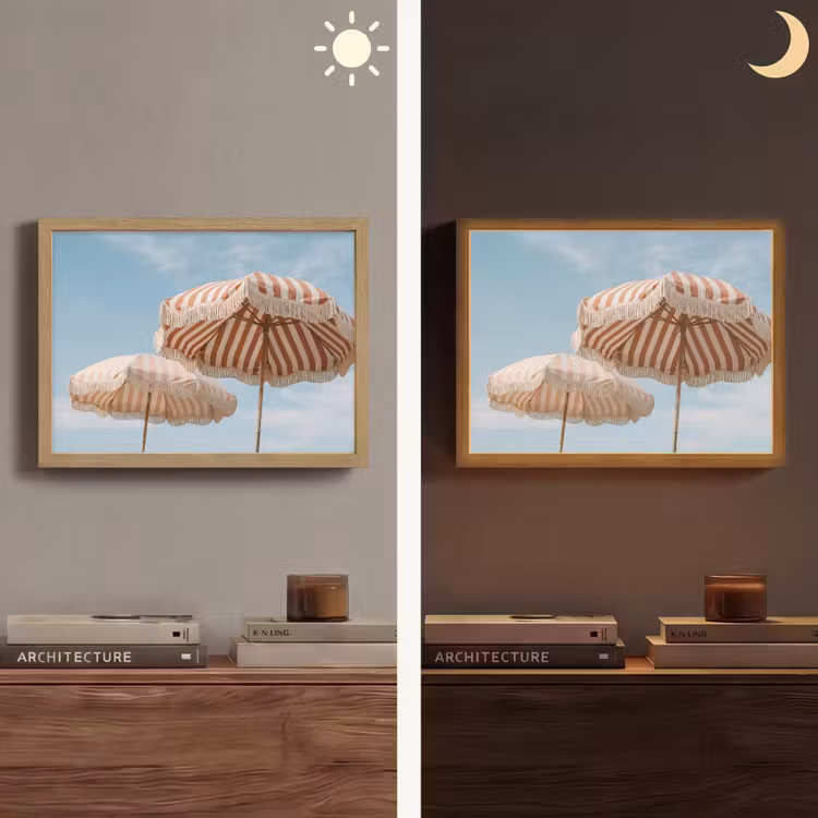 Parasol - Lucht - Rood Light Box met batterij (Wandlamp) middel -sfeer3