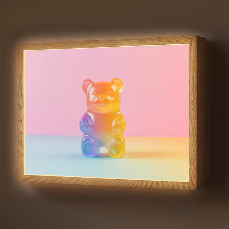 Pastel - Snoep Light Box met batterij (Wandlamp) middel -z3d_website