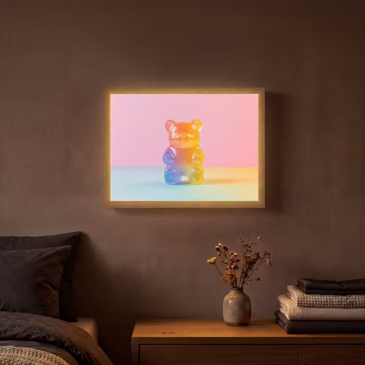 Pastel - Snoep Light Box met batterij (Wandlamp) middel -sfeer4