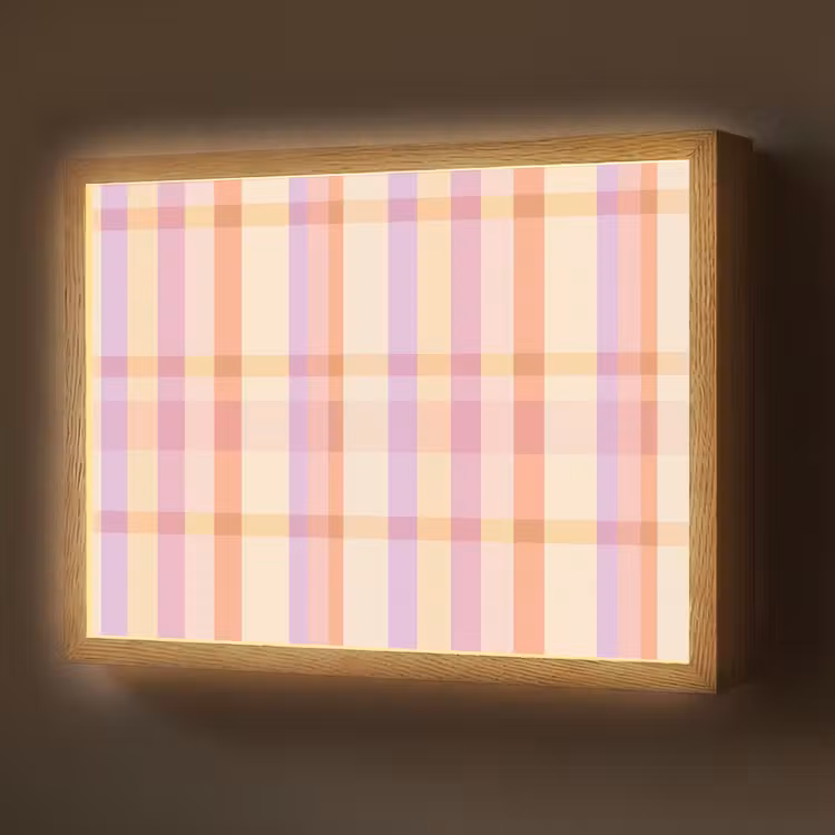 Pastel - uitpatroon - Geometrisch Light Box met batterij (Wandlamp) middel 907 -z3d_website