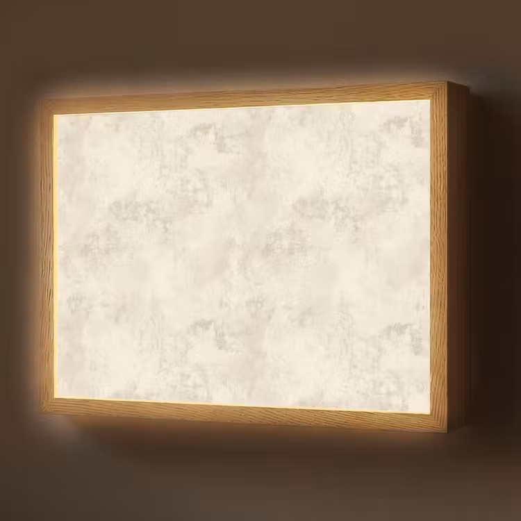 Patroon - Organisch - Beige Light Box met batterij (Wandlamp) middel 907 -z3d_website