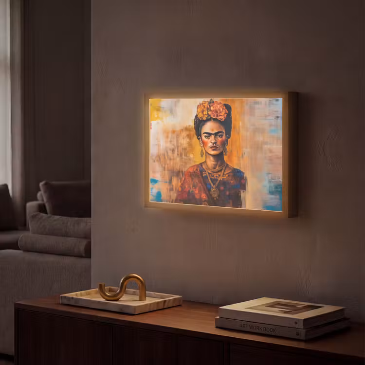 Portret - Sieraden - Schilderachtig Light Box met batterij (Wandlamp) middel -sfeer1