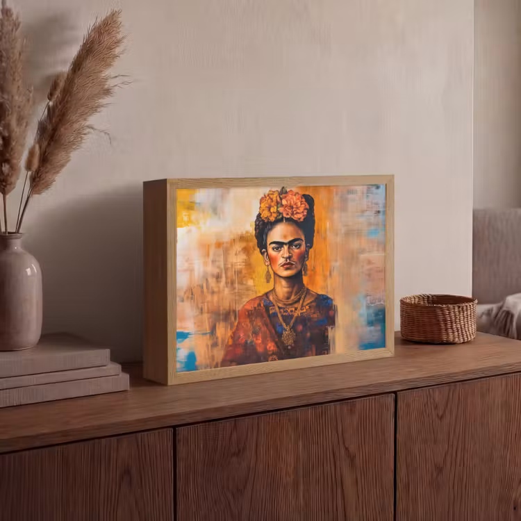 Portret - Sieraden - Schilderachtig Light Box met batterij (Wandlamp) middel -sfeer2
