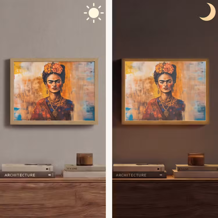 Portret - Sieraden - Schilderachtig Light Box met batterij (Wandlamp) middel -sfeer3