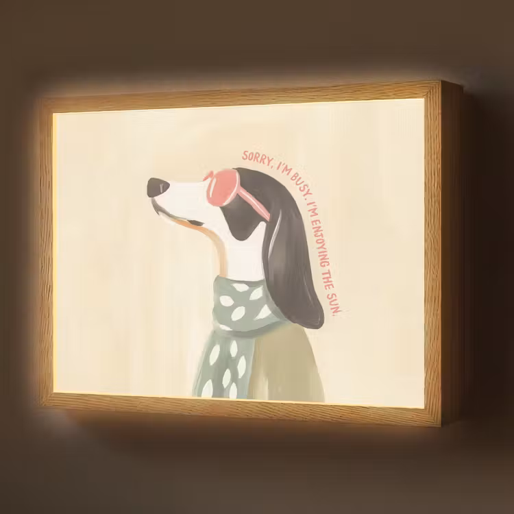 Quote - Hond - Zonnebril Light Box met batterij (Wandlamp) middel -z3d_website