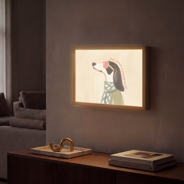 Quote - Hond - Zonnebril Light Box met batterij (Wandlamp) middel -sfeer1