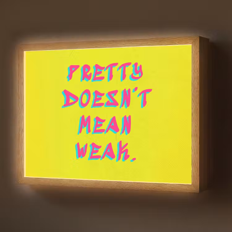 Quote - Minimalistisch - Kleurrijk Light Box met batterij (Wandlamp) middel -z3d_website