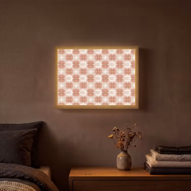 Retro - Klassiek - Roze Light Box met batterij (Wandlamp) middel 907 -sfeer4