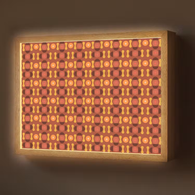 Retro - Disco - Hippie Light Box met batterij (Wandlamp) middel 907 -z3d_website