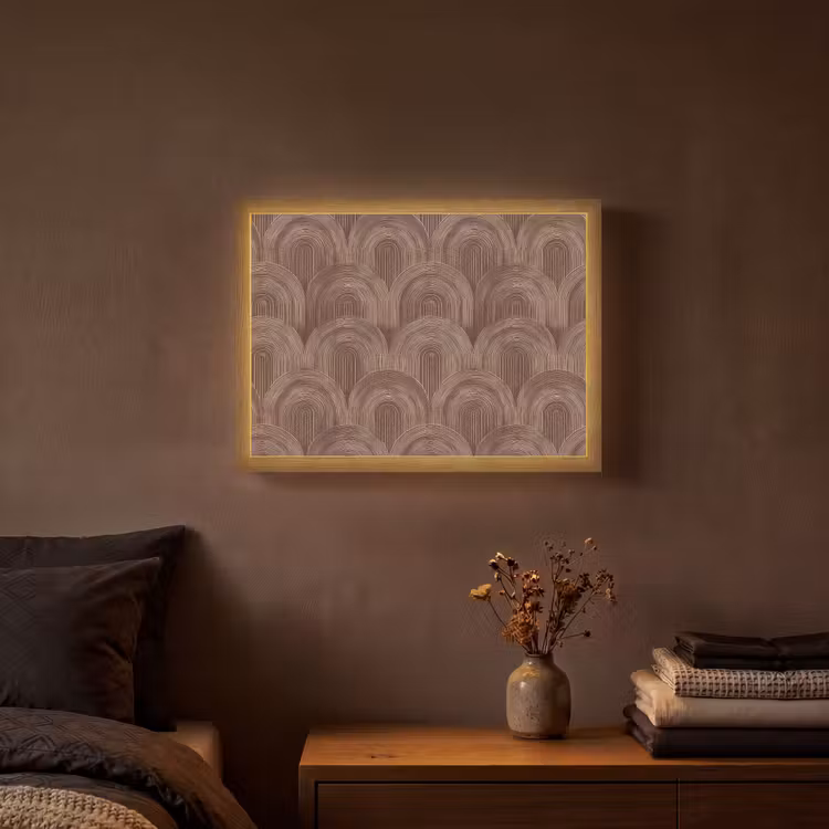 Ritmisch - Effect - Bruin Light Box met batterij (Wandlamp) middel 907 -sfeer4