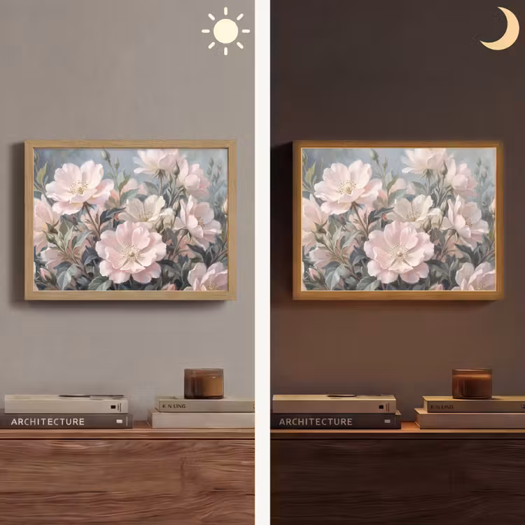 Rozen - Illustratie - Roze Light Box met batterij (Wandlamp) middel -sfeer3