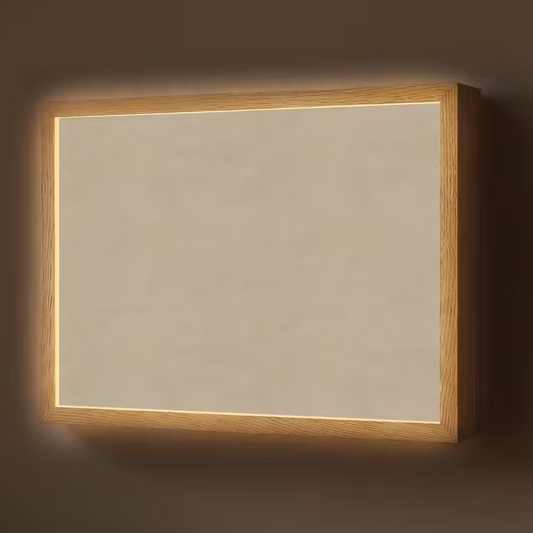 Zandkleur - Korrelige structuur - Beton Light Box met batterij (Wandlamp) middel 907 -z3d_website