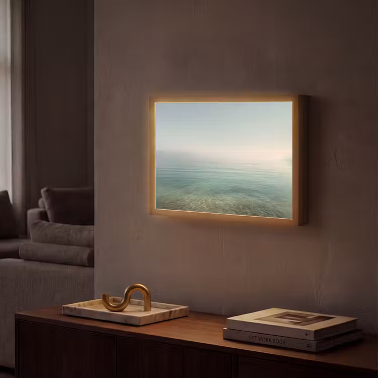 Zee - Horizon - Blauw - Mist Light Box met batterij (Wandlamp) middel -sfeer1