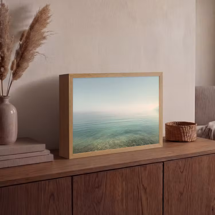 Zee - Horizon - Blauw - Mist Light Box met batterij (Wandlamp) middel -sfeer2