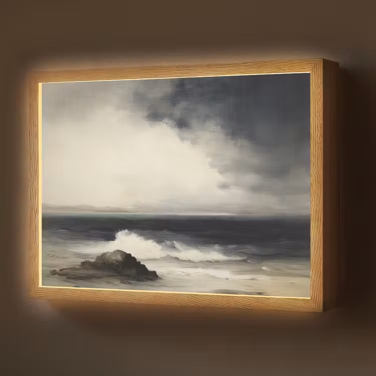 Zee - Rotsen - Storm Light Box met batterij (Wandlamp) middel -z3d_website