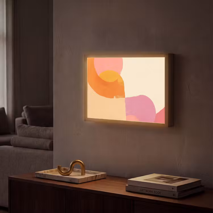 Vormen - Abstract - Kleurrijk Light Box met batterij (Wandlamp) middel -sfeer1