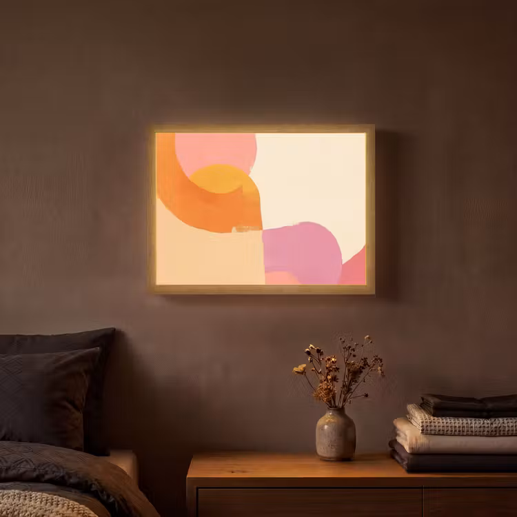Vormen - Abstract - Kleurrijk Light Box met batterij (Wandlamp) middel -sfeer4