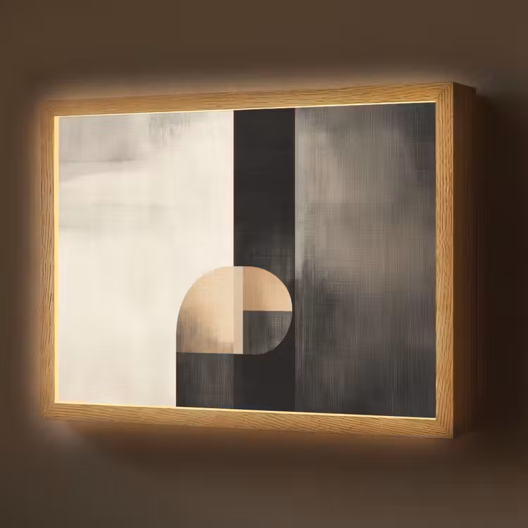Vormen - Modern - Zwart Light Box met batterij (Wandlamp) middel -z3d_website